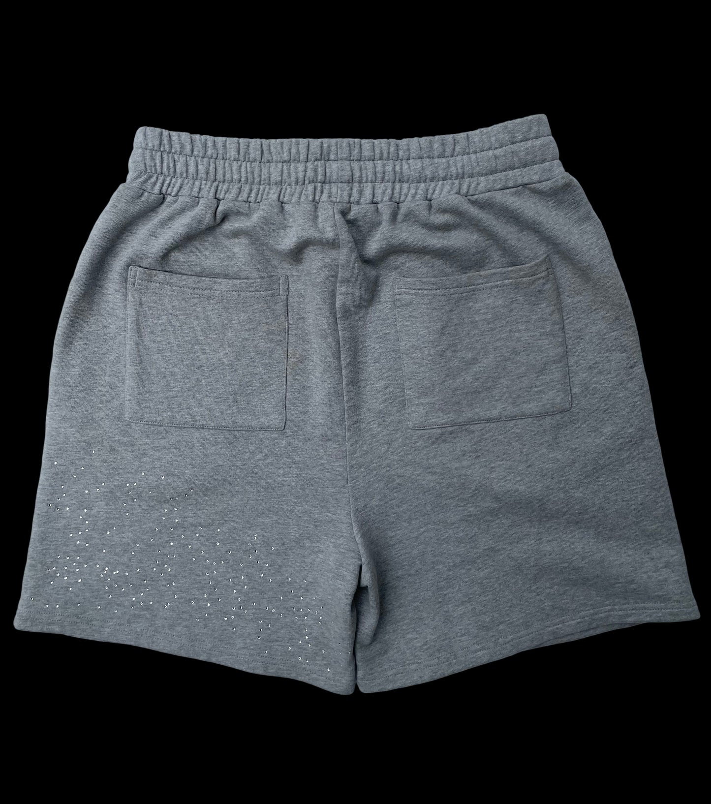 Grey Rhinestone Shorts
