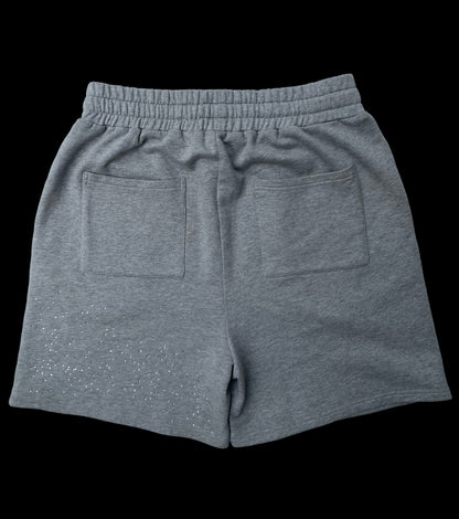 Grey Rhinestone Shorts